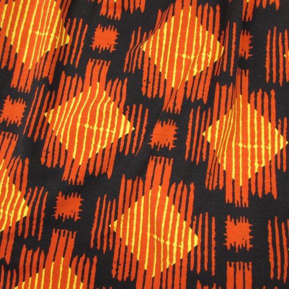 LuLaRoe Medium Madison Skirt Geometric Orange - Picture 2 of 5